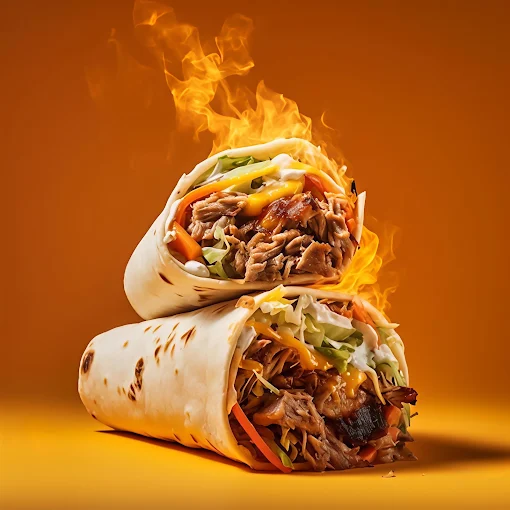 Flame-grilled chicken shawarma
